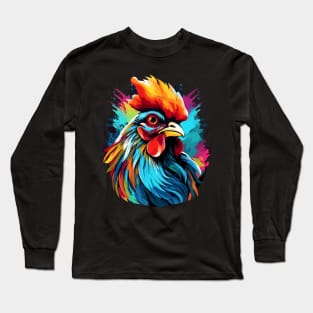 Colorful Rooster Long Sleeve T-Shirt